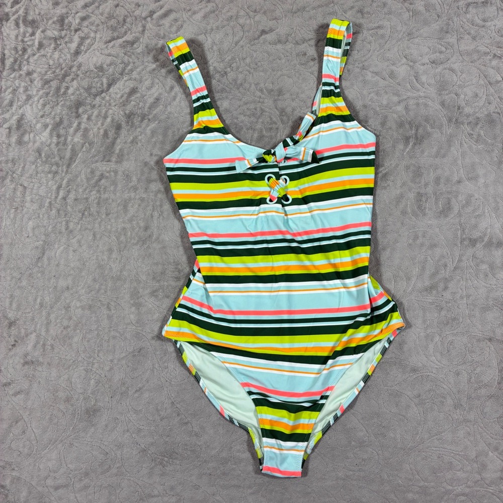 Aerie One Piece Swimsuit Size M Full Coverage Teal Bright Preppy
